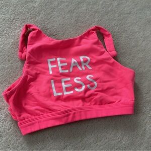 Aerie Kids Sports Athletic Top in Vibrant Pink FEAR LESS